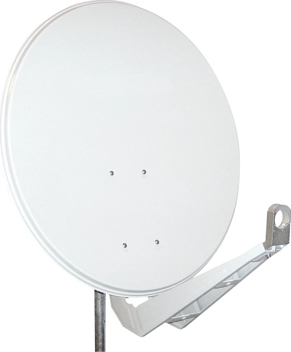 Schrack SAT Antenne 85/80cm,Alu,40dB Gain,Doppel Monoblock Arm,Weiß