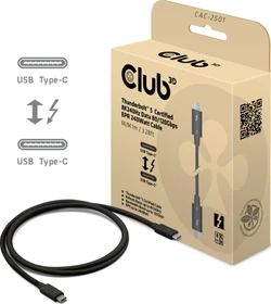 Club 3D Thunderbolt 5 Kabel, 240W, schwarz, 1m (verschiedene Markenbezeichnungen)