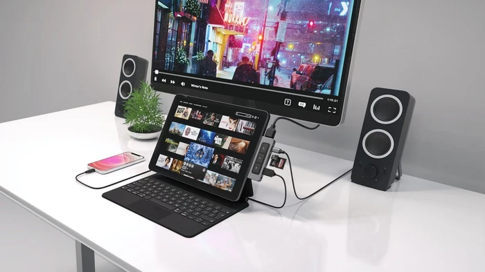 Targus HyperDrive 6-in-1 Media Hub, USB-C 3.0 [Stecker]