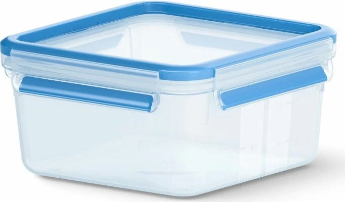 Emsa Clip&Close quadratisch Aufbewahrungsbehälter 1.3l blau