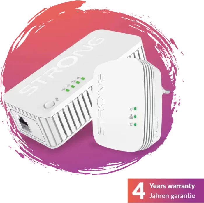 Strong Powerline 1000 Duo Wi-Fi Mini, Powerline/WLAN-Access Point und Powerline-Adapter Set, 2er-Bundle