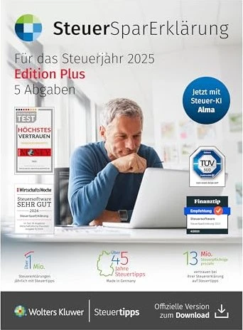 Akademische Arbeitsgemeinschaft SteuerSparErklärung Plus 2026, ESD (deutsch) (PC/MAC)