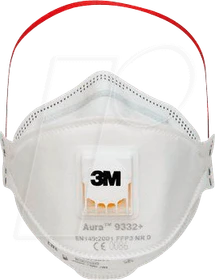 3M 9332-PT Komfort FFP3 Atemschutzmaske, 1 Stück