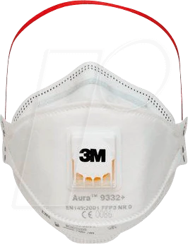 3M 9332-PT Komfort FFP3 Atemschutzmaske, 1 Stück