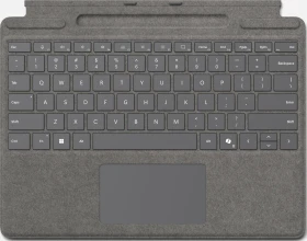 Microsoft Surface Pro Signature Keyboard mit Copilot-Taste/Stiftaufbewahrung, Platin, DE, Business