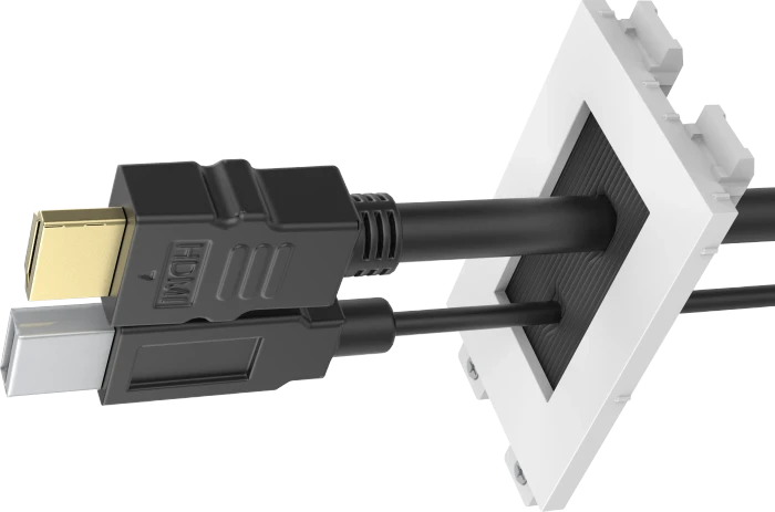 Vision TechConnect 3, TC3 Bürstenmodul, Kabeldurchführungsplatte mit Bürsteneinsatz