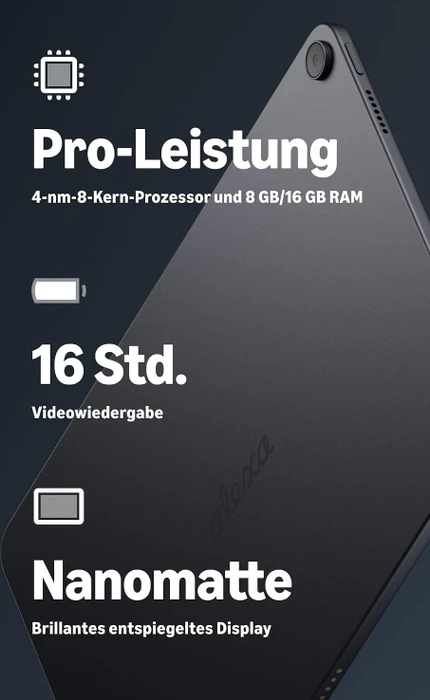 Amazon Alexa Tablet 12 Pro, 16GB RAM, 256GB, Nanomattes-Display [2026]