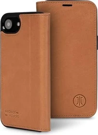 JT Berlin Book Case Tegel 360° für Apple iPhone 17e/16e cognac