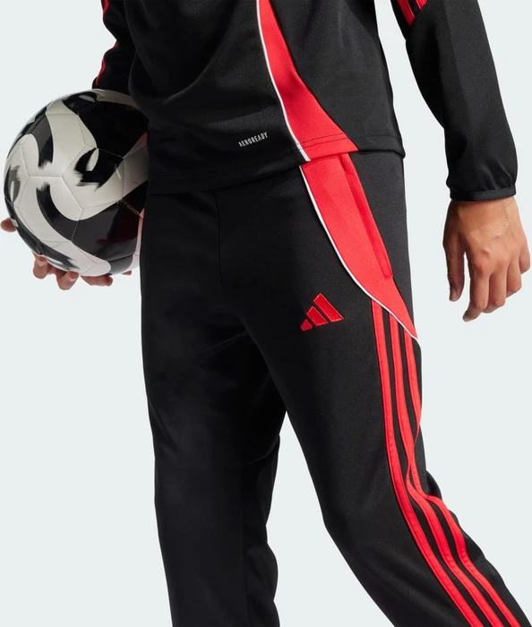 adidas Tiro 24 Slim Trainingshose lang black/pure ruby (Junior)