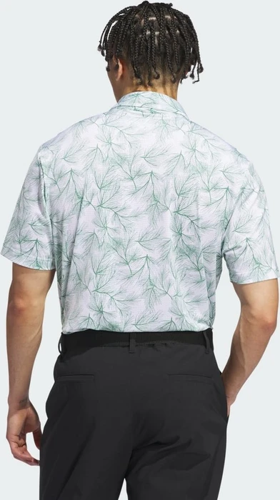 adidas Ultimate365 Mesh Print Poloshirt kurzarm white/preloved green (Herren)