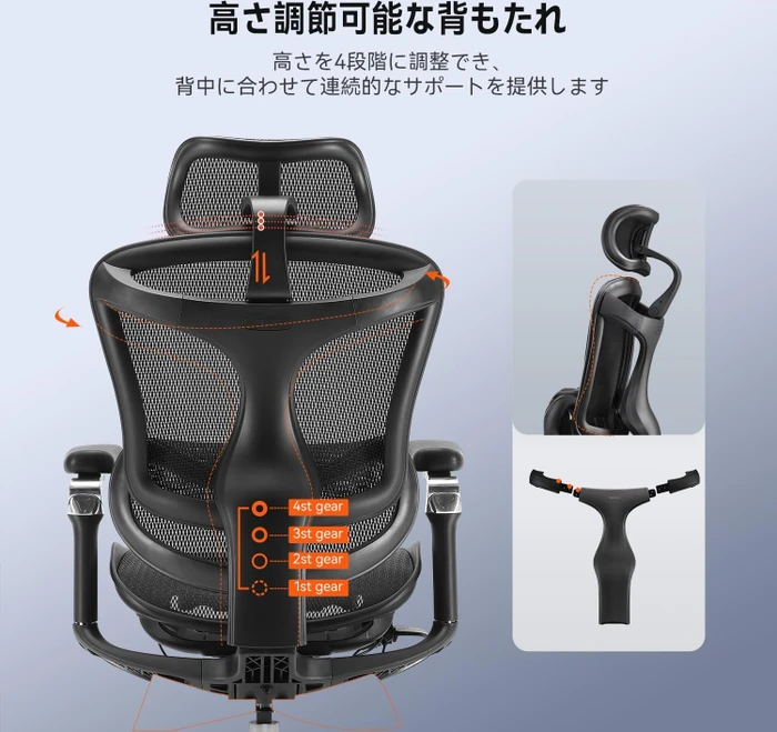 Sihoo Doro C300 Pro Ergonomischer Bürostuhl, schwarz