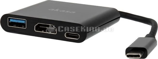 Akasa USB-C auf HDMI Multiport-Adapter schwarz