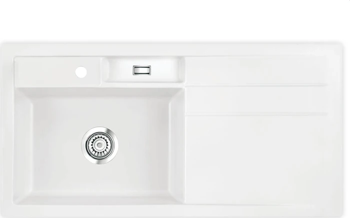 systemceram Bela 100 Einbau Becken links polar