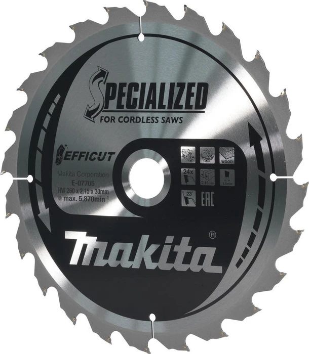 Makita Specialized Efficut Kreissägeblatt 24Z, 260x1.5x30mm, 1 Stück