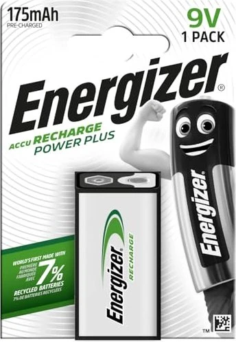 Energizer Accu Recharge Power Plus 9V-Block NiMH 175mAh