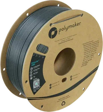 Polymaker PolyLite ABS, Dark Grey, Spule, 1.75mm, 1.00kg