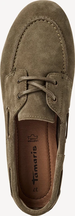 Tamaris Ledermoccassin grün (Damen)