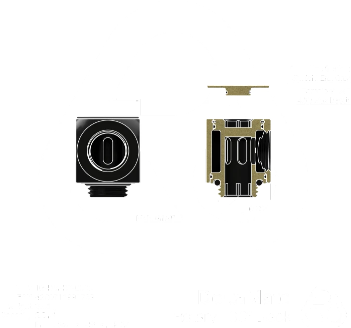 Thermal Grizzly DeltaMate Rotary 90°-Verbinder G1/4", schwarz, 6er Pack