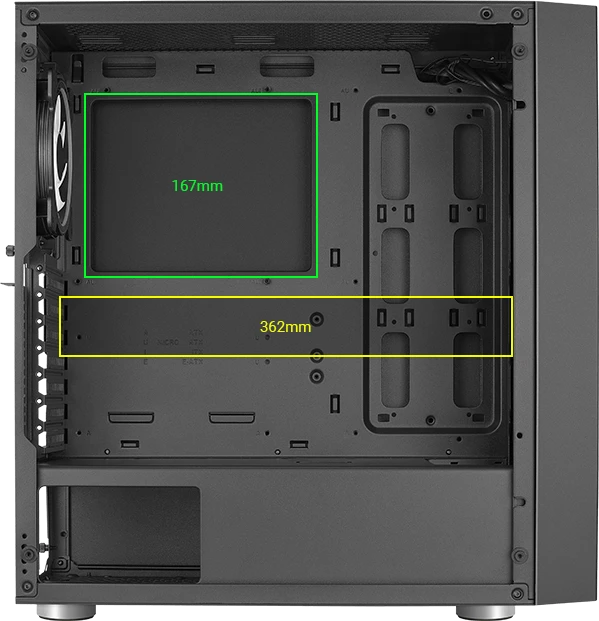 AeroCool Skribble ARGB, Glasfenster
