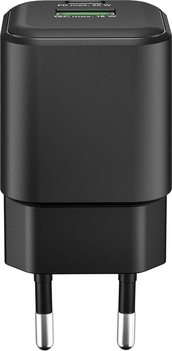 Wentronic Goobay USB-C PD GaN Dual-Schnellladegerät Nano 20W schwarz