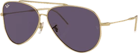 Ray-Ban RBR0101S Aviator Reverse 62mm polished gold/violet