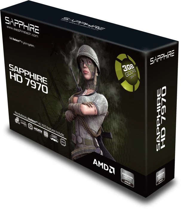 Sapphire Radeon HD 7970 Single Fan, 3GB GDDR5, DVI, HDMI, 2x mDP, full retail