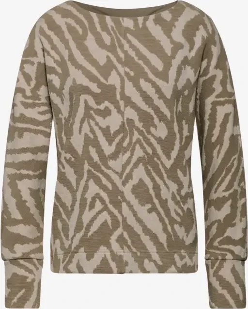 Street One Two-Tone Jaquard Shirt langarm honey sand (Damen)