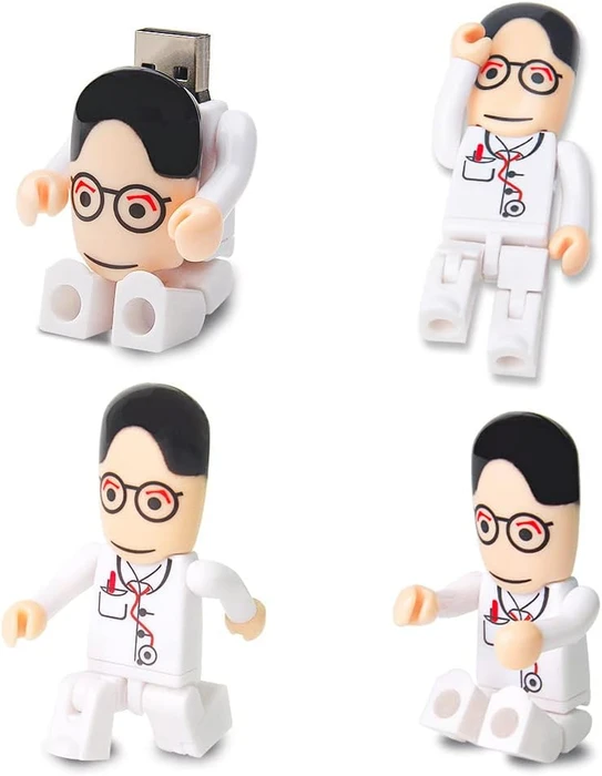 Diverse USB-Sticks Cartoon Arzt 8GB weiß, USB-A, USB 2.0