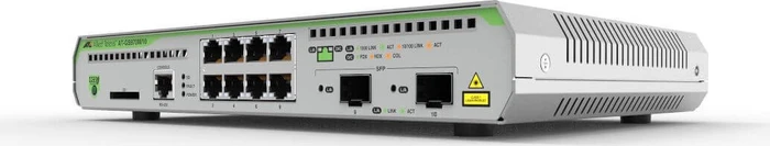 Allied Telesis CentreCOM GS970M Desktop Gigabit Managed Switch, 8x RJ-45, 2x SFP