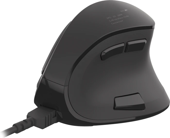 Natec Euphonie Vertical Wireless Mouse schwarz, USB/Bluetooth