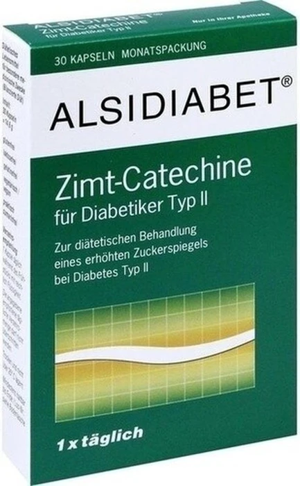 Alsidiabet Zimt-Catechine für Diabetiker Typ II Kapseln, 30 Stück