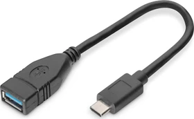 Digitus USB-C [Stecker] / USB-A [Buchse] OTG Adapterkabel, 0.15m