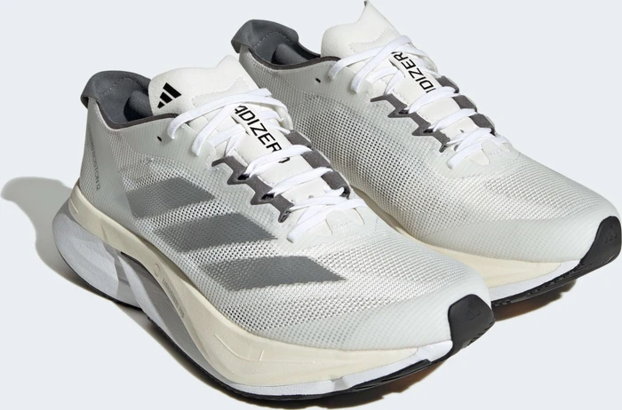 adidas Adizero Boston 12 cloud white/silver metallic/grey five (Damen)