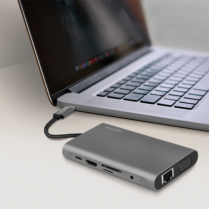 LogiLink USB 3.2 Gen 1 Dockingstation 10-Port, USB-C 3.0 [Stecker]