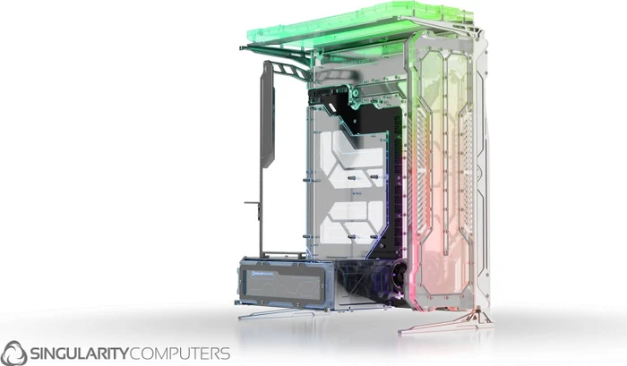 Singularity Computers Spectre 3.0 Integra Elite, Silver, Distro-Plate, Verteilerplatte (SC-S3-INT-ELITE-S) – Bild 3 von 4