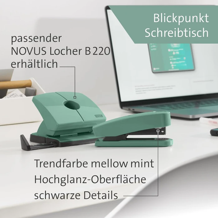 Novus B 2 Color ID 2.0 Hefter, Mellow Mint