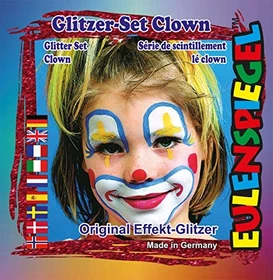 Eulenspiegel Glitzer Clown Schmink-Palette