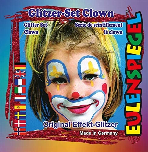 Eulenspiegel Glitzer Clown Schmink-Palette