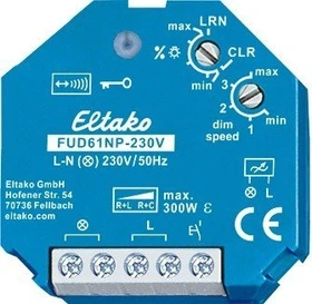 Eltako FUD61NP-230V Funkaktor Universal-Dimmschalter ohne N-Leiter, Dimmaktor (30100830)