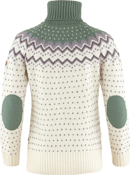 Fjällräven Övik Roller Neck Strickpullover chalk white/patina green (Damen)