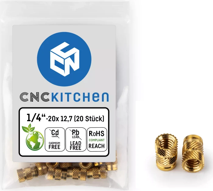CNC Kitchen Gewindeinsatz 1/4" Kameragewinde, 20er-Pack