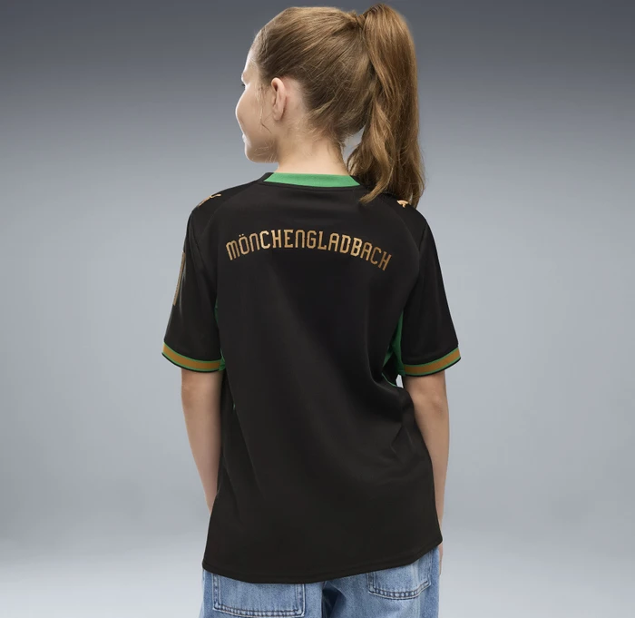 Puma Borussia Mönchengladbach 2026/2027 Auswärtstrikot kurzarm puma black/archive green (Junior)