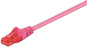 goobay Patchkabel, Cat6, U/UTP, RJ-45/RJ-45, 1m, rosa