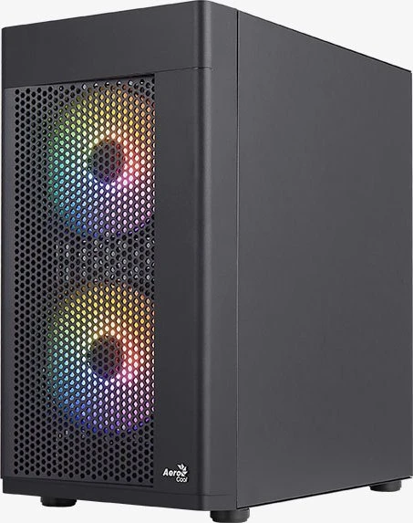 AeroCool Hexform, inkl. 3x Lüfter, Lüfter LED RGB, Glasfenster