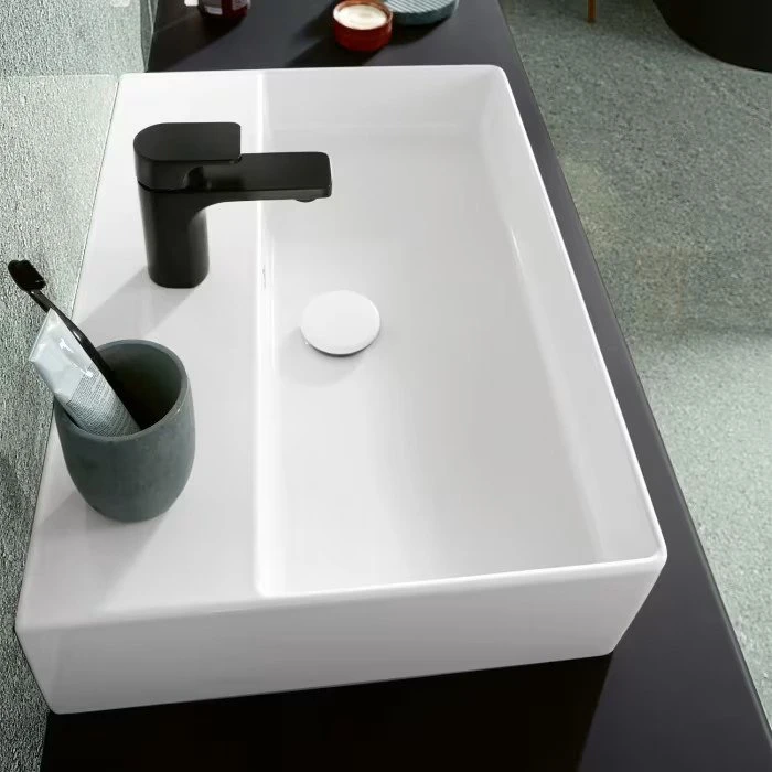 Villeroy & Boch Memento 2.0 Handwaschbecken 50x42x14cm, mit Überlauf, geschliffen, weiß alpin ceramicplus
