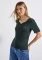 Street One Herzausschnitt T-Shirt kurzarm evernight green (Damen) Vorschaubild