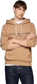 Tommy Hilfiger Hoodie mit Tunnelzug und aufgesticktem Logo Hoodie safari canvas (Herren)