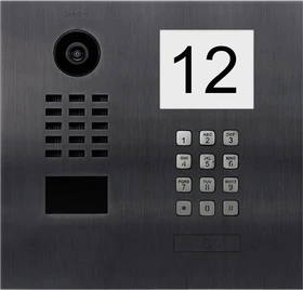 DoorBird D2101IKH IP Video Türstation für Einfamilienhäuser, Keypad Modul, Info Modul, Edelstahl V2A, gebürstet, Titan-Optik
