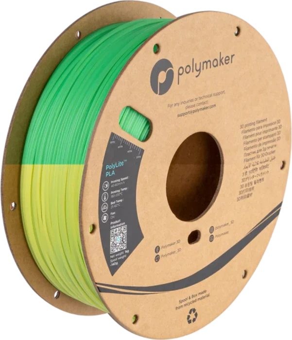Polymaker PolyLite, grün, Spule, 1.75mm, 1.00kg