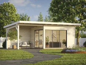 Palmako Andrea 11.2m²+7.9m² Slide Gartenhaus transparent tauchgrundiert